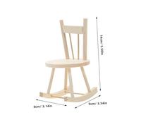 ERINGOGO Miniature Wooden Dollhouse Chair DIY Craft Kit for Beige Model Furniture for Pretend Play and Educational Family Activities Authentic Design for Dining Scenes
