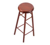 ERINGOGO Miniature Wooden Stool Chair Dollhouse Furniture Accessories for Doll House Scene Kitchen Home Decor Educational Tiny Bar High Stool for Play