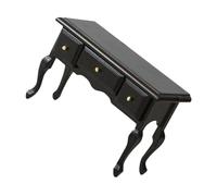 ERINGOGO Miniature Writing Desk for Dollhouse Realistic Black Study Table Accessory Compact Mini House Furniture Decorative Micro Scene Ornament Doll House Decor