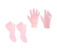 ERINGOGO Moisturizing Foot Care Socks and Gloves Set 2 Pairs Cracked Skin Soothing Callus Remover Gentle Socks for Dry Feet and Hands