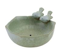 ERINGOGO Multi-purpose Ceramic Fruit Plate and Birds Feeding Tray for Kitchen and Decoration, Easy to Clean, Environmentally Friendly Desktop Storage Tray with Hole for Fruit and Bird