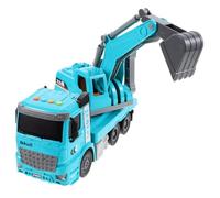 ERINGOGO Music Light Inertial Excavator for Educational Construction Vehicle for Boys Years Old Stimulates Imagination and Hand-eye Coordination Blue Engineering Car Model