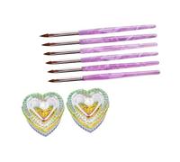 ERINGOGO Nail Art Wave Brush Pens Crystal Glass Cups Nail Painting Tool for Gel Polish