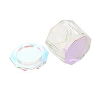 ERINGOGO Nail Dappen Cup with Lid Glass Liquid Cup for Manicure Crystal Acrylic Nail Art Soaking Bowl