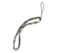 ERINGOGO Natural Agate Phone Lanyard Beaded Anti-lost Wrist Strap for Mobile Phones Camera and Electronic Accessories Smooth Decorative Rope for Secure Carry and Theft Prevention