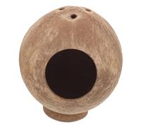ERINGOGO Natural Coconut Shell Hamster Hideout Small Animal Hut for Hamsters Guinea Pigs and Chinchillas Chewing Toy and Cozy Nesting Area
