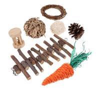 ERINGOGO Natural Hamster with Wood Sticks Rattan Ball and Molar Chew for Gerbils Mice Rats Small Animals Safe Cage Accessories for Teeth Care and Entertainment