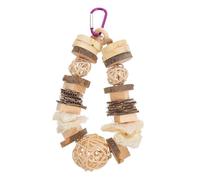 ERINGOGO Natural Wooden Vine Ball Chew for Small Pets Hanging Molar Teeth Care for Hamsters Rabbits Guinea Pigs Stress Relief Teeth Grinding and Entertainment for Bunnies and Rodents