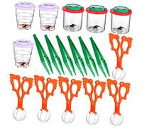 ERINGOGO Nature Exploration Insect Catcher with Magnifier Viewer Boxes Retractable Trap Jars Tweezers and Handy Scoopers for Outdoor Science Learning and Bug Collecting