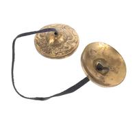 ERINGOGO Nepal Brass Finger Cymbals Small Hand Cymbals with Band Mini Percussion Zills Instrument for Yoga Meditation and Dance