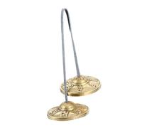 ERINGOGO Nepal Copper Meditation Cymbals Bell for Yoga Meditation Lightweight Hand Percussion Instrument with Six-character Blessing Pattern Compact for Rhythm and Sound Therapy Gift for