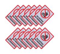 ERINGOGO No Eating or Drinking Stickers 12Pcs Vinyl Factory Safety Warning Labels Workshop No Food or Drink Decals Industrial Safety Signs for Private Spaces