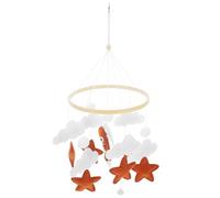 ERINGOGO Nordic Style Bed Wind Chime Cartoon Bear Mobile for Crib Felt Wind Chime Nursery Hanging Ornament Bedroom Decoration