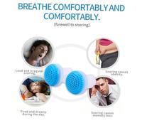 ERINGOGO Nose Breath Apparatus Nasal Device 2pcs Set Two Sizes Blue Mini Nose Buds Sleep Clips Nasal Stopper for Snoring Relief and Breathing During Sleep