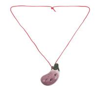 ERINGOGO Ocarina Instrument: Ceramic Vegetable Shape 6 Holes Ocarina - Alto C Flute Wind Musical Instrument For Parties, Entertainment, Purple