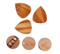 ERINGOGO Olive Wood Guitar Picks with Softer Tone for Comfortable Playing Experience 3pcs Sturdy Design for Nylon Stringed Instruments and Ukulele