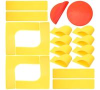 ERINGOGO Outdoor Football Training Markers with Spot Markers for PE Teacher Supplies Includes Round Straight for Sports Field Line and Practice Aid