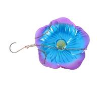 ERINGOGO Outdoor Hanging Bird Feeder Tray for Garden and Backyard Iron Material with Smooth Surface Easy to Fill and Clean Suitable for Trees and Windows Decorative Blue-purple Floral