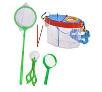 ERINGOGO Outdoor Insect Observation Kit with Transparent Viewing Box and Shoulder Straps Retractable Net for Bug Catching Educational Science for Exploration and Nature Learning