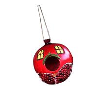 ERINGOGO Outdoor Pomegranate Bird Nest Resin Hanging Birdhouse Garden Decor Bird Houses for