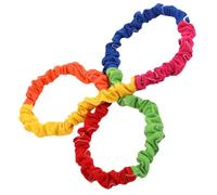 ERINGOGO Outdoor Stretchy Activity Rope Elastic Band for Teamwork and Upper Body Strength Building Bright Rainbow Colors Double Strand for Cooperative Outdoor Games and Group Exercises