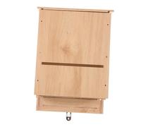 ERINGOGO Outdoor Wooden Bat House Handmade Bat Box for Garden and Easy to Install Design for Wildlife Habitat