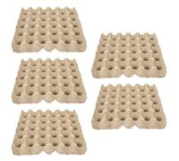 ERINGOGO Paper Pulp Egg Cartons for Kitchen and Refrigerator Storage 30-count with Stackable Design, Reusable Beige Paper Egg Tray Holder, Sturdy and Not Easy to Deform