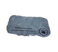 ERINGOGO Pet Memorial Grave Marker for Dog and Cat Outdoor Garden Tombstone with Paw Print Design Sympathy Stone for Loss of Beloved -colored Headstone for Porch Decor