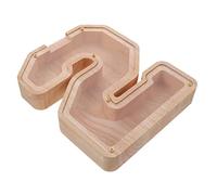 ERINGOGO Piggy Bank Clear Retro Hello Transparent Money Piggy Bank Small Saving for Figure Shape Jars from Wood