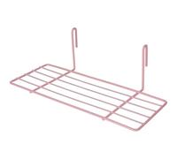 ERINGOGO Pink Metal Bird Cage Rack with Perch Platform for Parrots Hanging Grid Iron Wall Shelf Accessory for Pet Bird Cages Suitable for Budgies