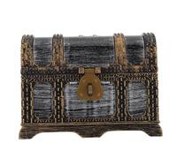 ERINGOGO Pirate Treasure Chest Box, Multi-functional Plastic Keepsake Pirate Storage Chest, Birthday Party Favor Box for Boys, Creative Game Prop with Lid