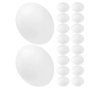 ERINGOGO Plastic Bird Eggs 24pcs Realistic Faux Artificial Training Eggs for Parrots Classroom Demonstration and Nesting Birds