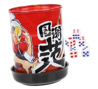 ERINGOGO Plastic Dice Holder with Dice for Family Board Games and Bar Entertainment Easy to Clean Casual Party Accessories with Practical Design