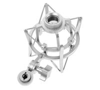 ERINGOGO Plastic Microphone Shock Mount Stand Adapter for U87 Condenser Mic with Silver Clip, Spider Shockmount Compatible with Wired Microphones for Recording and Studio Use