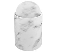ERINGOGO Plastic Waste Bucket Marble Pattern 12L with Smooth Interior for Kitchen Bathroom and Utility Room Garbage Management