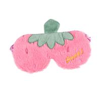ERINGOGO Plush Cartoon Sleep Mask Strawberry Design Breathable Eye Blindfold for Sleeping Soft Comfortable Shade with Elastic Strap Suitable for Travel and Night Use