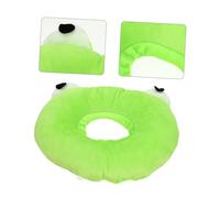 ERINGOGO Plush Cat Collar Soft Pet After Surgery Cone with Drawstring Breathable Scratch and Lick Protection for Wound Healing Small Frog Design S