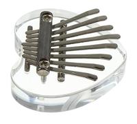 ERINGOGO Portable 8-key Mini Kalimba Thumb Piano for Beginners, Crystal Heart Design Small Musical Instrument Lanyard, Compact Finger Piano for Music Supplies