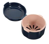 ERINGOGO Portable Blue Braces Case Orthodontic Retainer Storage Box Denture Container Travel Holder for Invisible Aligners and False Teeth