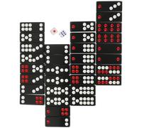 ERINGOGO Portable Chinese Paigow Tiles Kit Smooth Surface Lightweight Board Game for Traditional Poker Play at Home Parties