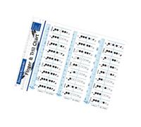 ERINGOGO Portable Coated Paper Flute Chord Chart with Printing and Convenient Practice Features, for Novice and Experienced Clarinet Players to Master Fingering Quickly