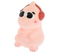 ERINGOGO Portable Dinosaur Shaped Piggy Bank Money Pot Vinyl Decorative Coin Saving Box for Desktop Ornament with Capacity Easy Clean Pink Music Dinosaur Design