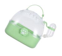 ERINGOGO Portable Hamster Carrier Cage with Water Bottle Small Animal Travel Pet Cage for Hamsters Gerbils and Rabbits Avocado Green for Outdoor Use