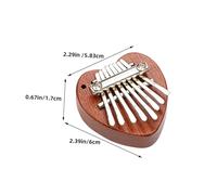ERINGOGO Portable Heart-shaped Kalimba Thumb Piano for Beginners Wooden Finger Music Instrument with Compact Design Lightweight and Easy to Play for Parties and Performances