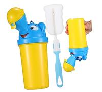 ERINGOGO Portable Kids Urinal Potty Cleaning Brush Travel Potty for Toddler Boys Yellow Emergency Pee Toilet for Outdoor Use Random Color