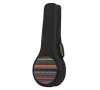 ERINGOGO Portable Mandolin Bag Thickened Canvas Case with Adjustable Shoulder Strap National Style Knitting Design Convenient Mandolin Carrying Case for Travel and Daily Use