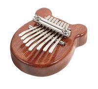ERINGOGO Portable Small Thumb Piano with Crisp and Accurate Tone, Synthetic Material 8-key Thumb Instrument for Beginners, Adorable Finger Piano for Travel and Practice Random Color
