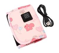 ERINGOGO Portable USB Milk Bottle Warmer Bag for Boy Girl Efficient Heat Preservation with Fireproof Core Adjustable Fit for Newborn Bottles Quick and Even Heating Travel Random Color