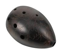 ERINGOGO Portable Xun Mini Cucurbit Flute Beginner Student Instrument for Boys and Girls Black Pottery Pear Shape