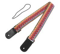 ERINGOGO Premium Ukulele Strap for Ukulele and Banjo, Lightweight and Easy to Clean Cotton and Leather Woven Belt, Stylish Rainbow Design Suitable for Playing and Performing